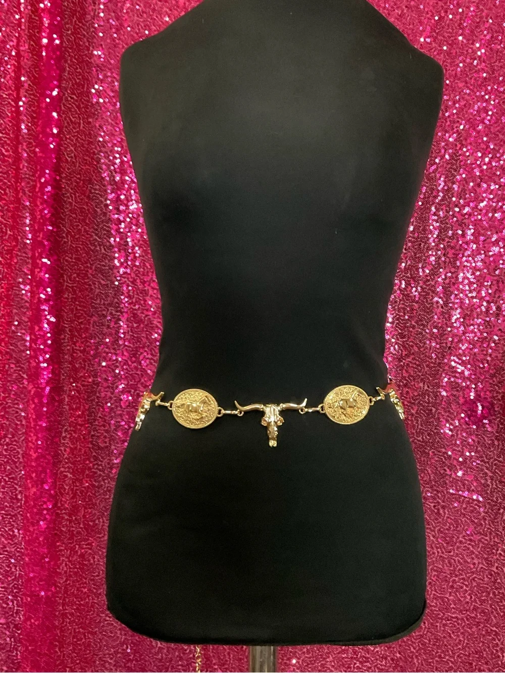 Gold Medallion Chain Waist Belt - Women Accessories